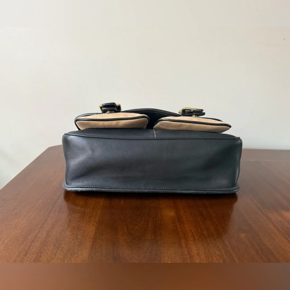 Vintage Coach Legacy Canvas Saddle Field Bag - Picture 8 of 12